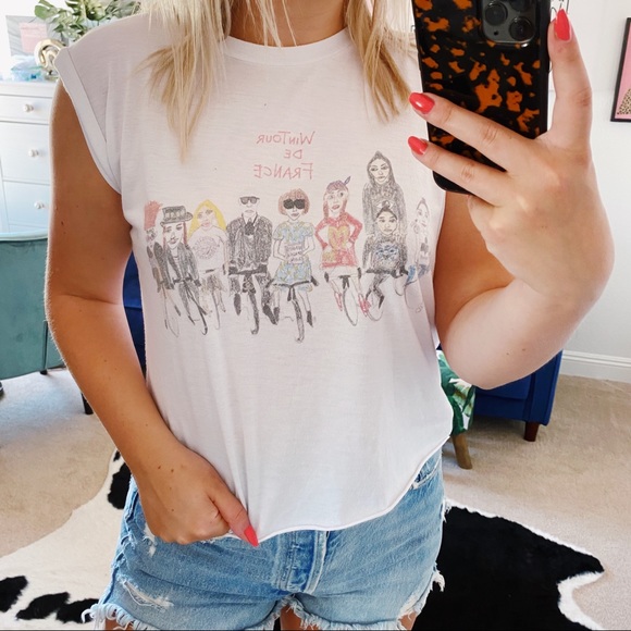unfortunate portrai Tops - Unfortunate portrait wintour de France graphic tee